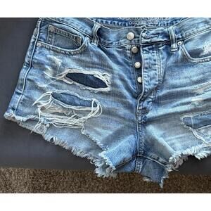 American Eagle Outfitters vintage high-rise festival distressed denim shorts
